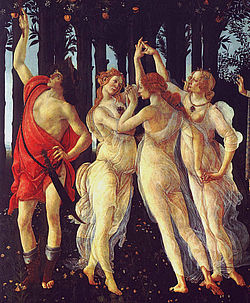 Détail de l'oeuvre "Le Printemps" de Botticelli - Agrandir l'image (fenêtre modale)